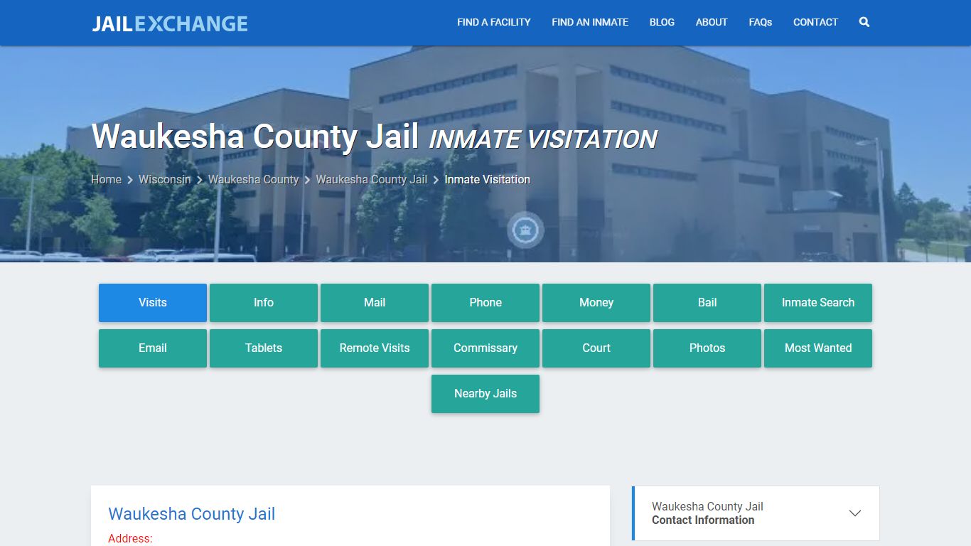 Inmate Visitation - Waukesha County Jail, WI - Jail Exchange